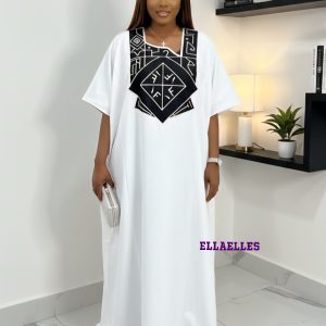 An elegant, free-flowing Booboo gown beautifully finished with intricate embroidery. Crafted from premium breathable fabric, it drapes effortlessly for a flattering, regal look. Comfortable, timeless, and sophisticated; perfect for the modern woman who loves effortless luxury.
